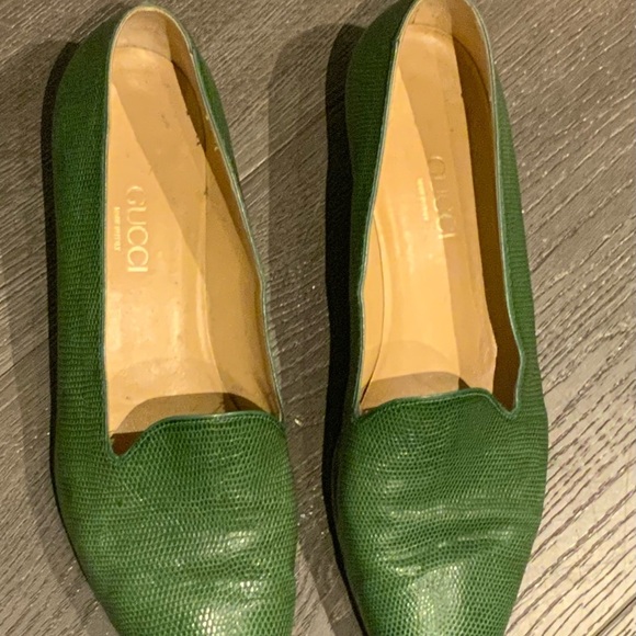 Gucci Women's Green Leather Loafers, 39.5 - Picture 2 of 6